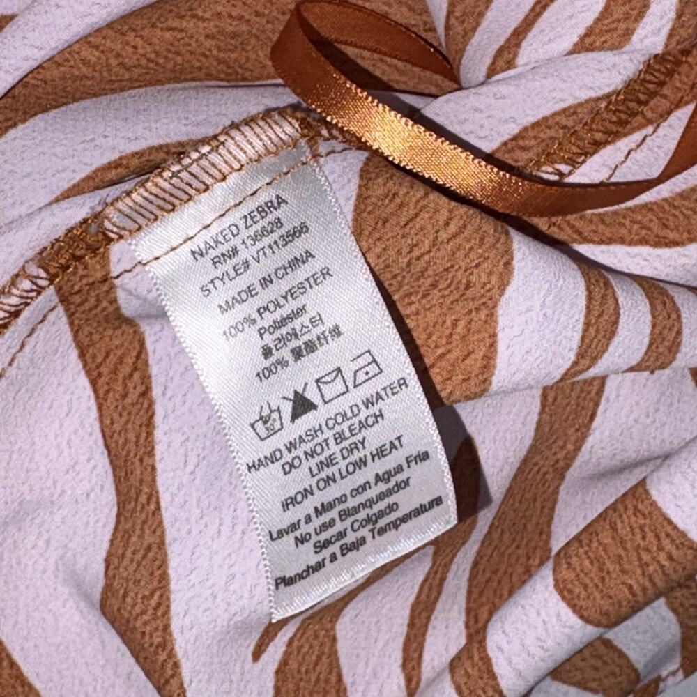 Women's Naked Zebra Lightweight Animal‎ Print Tank Top - Picture 4 of 6